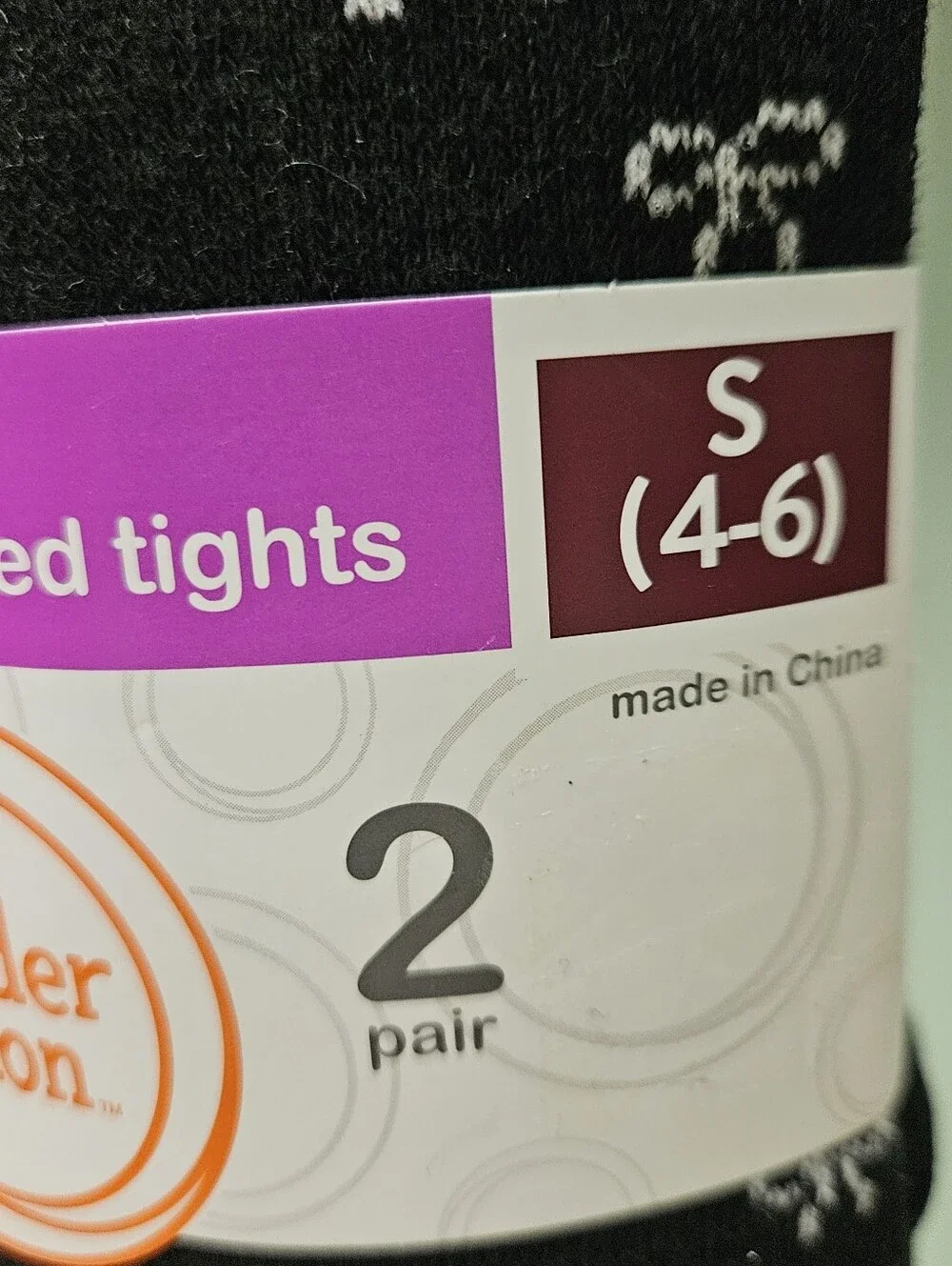 Wonder Nation Girls' 2pk Heavyweight Footed Tights, NWT, Sz S (Multiple Avail)